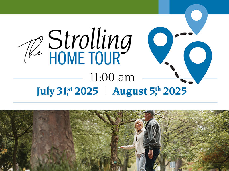 the strolling home tour thumbnail graphic