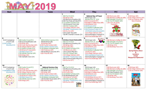 5/2019 East Harbor Calendar