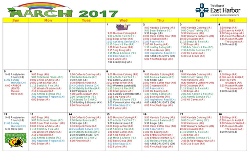 3/2017 East Harbor Calendar