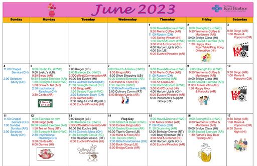 6/2023 East Harbor Calendar