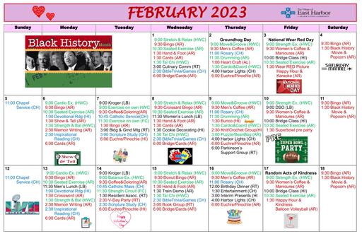 2/2023 East Harbor Calendar