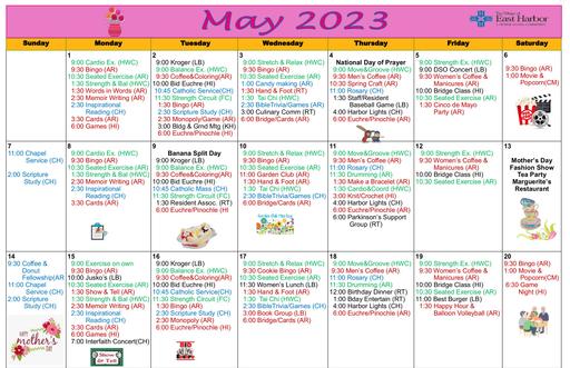 5/2023 East Harbor Calendar