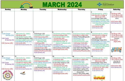 3/2024 East Harbor Calendar