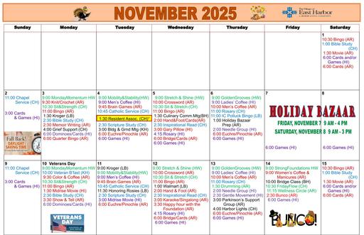 11/2025 East Harbor Calendar