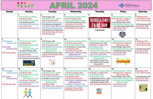 4/2024 East Harbor Calendar