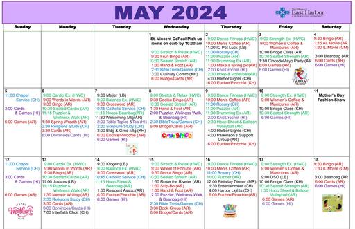 5/2024 East Harbor Calendar
