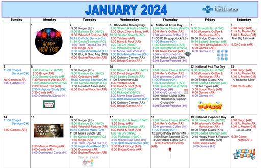 1/2024 East Harbor Calendar